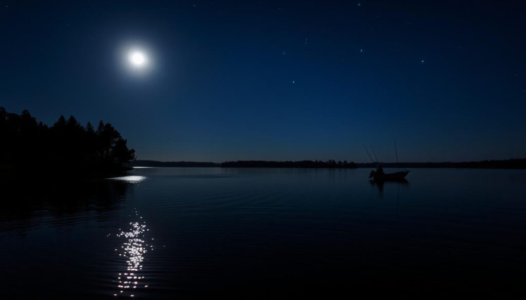 night bass fishing