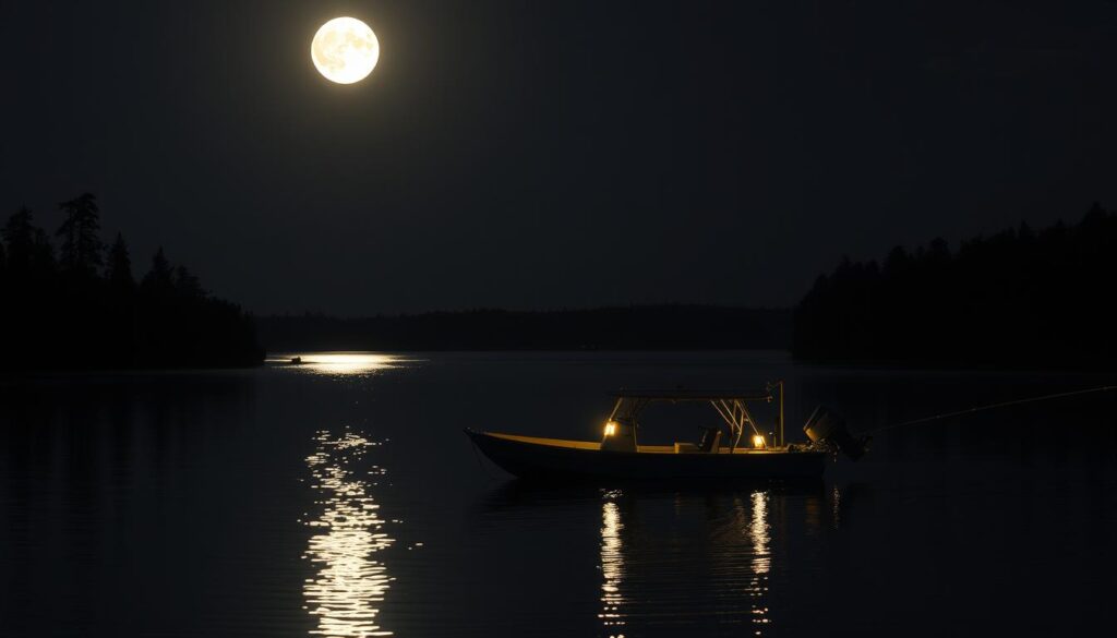 night bass fishing