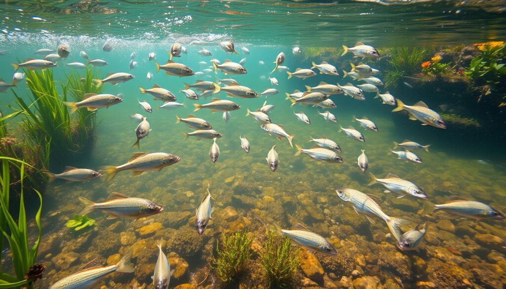 white bass spawning